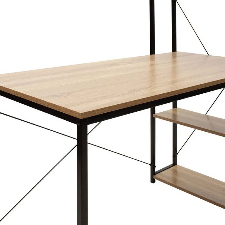 Birou Ramon Oak - Negru 122x64x120 cm