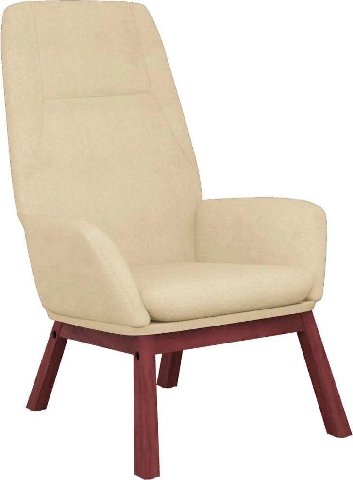vidaXL Scaun de relaxare, crem, material textil