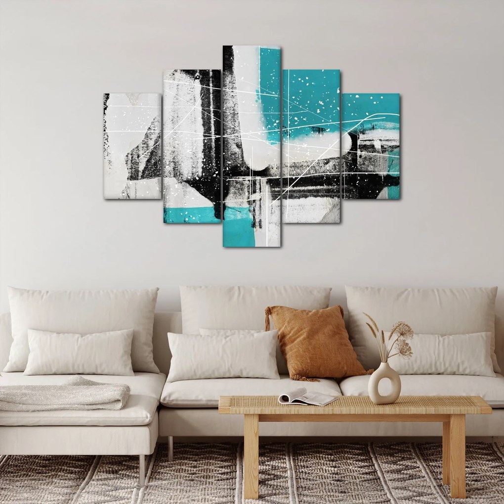Tablou - Abstract turcoaz (150x105 cm)