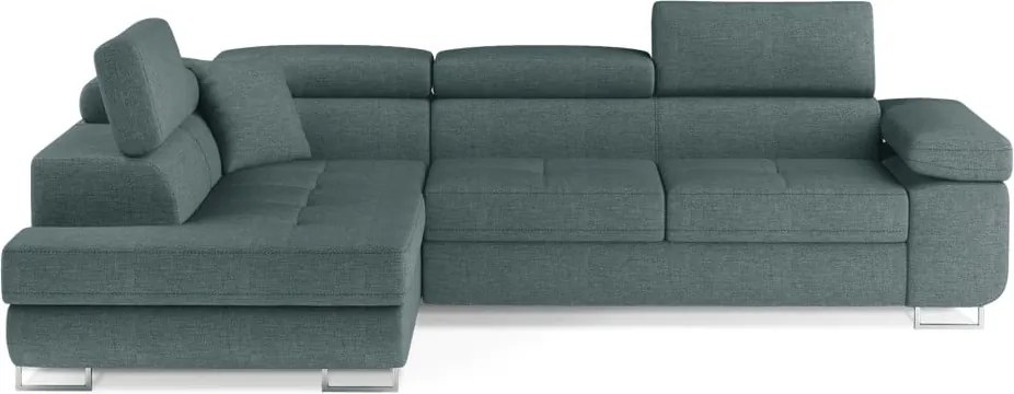 Colțar albastru extensibil/cu spațiu de depozitare (cu colț pe partea stângă/în formă de ”L”) Anton – ELTAP