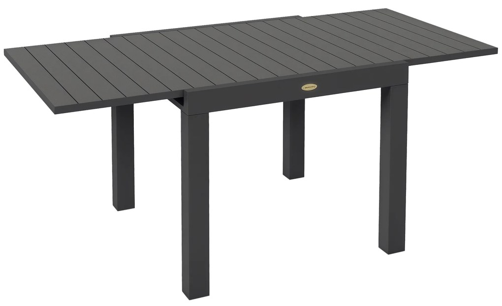 Masă extensibilă pentru terasă Outsunny, cu 4-6 locuri, 81-162 cm | Aosom Romania