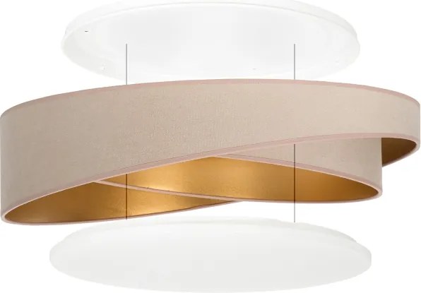 BRILAGI- Plafonieră LED VELVET TWIST LED/24W/230V 4000K Ø 55 cm bej/auriu