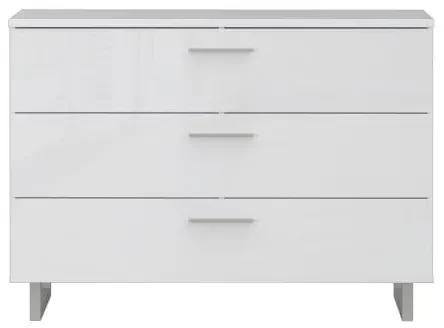 Comoda Soprano, Alb Si Alb Super Lucios, 120.1 Cm
