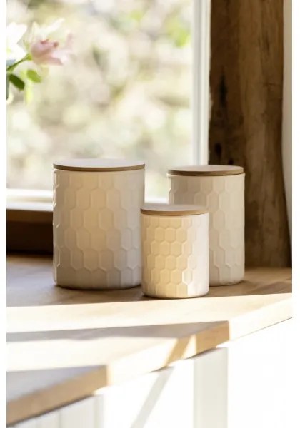 WENKO 54222100 - Cutie de depozitare MAYA 13x17 cm alb/maro