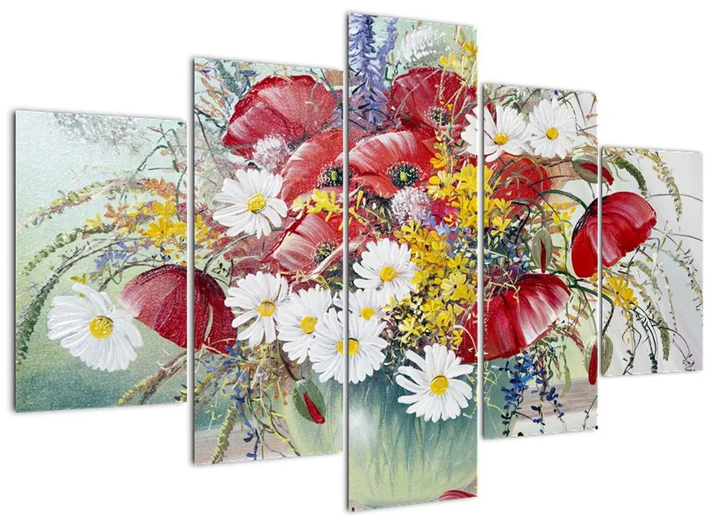 Tablou - Vază cu flori sălbatice (150x105 cm)