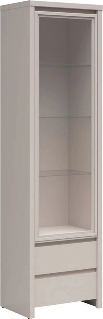 Vitrina KASPIAN, casmir, PAL/sticla, 56x41x201 cm