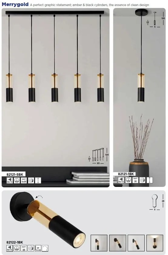 Aplica de perete design modern cu spot directionabil Merrygold