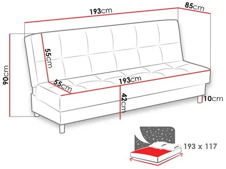 Canapea extensibilă Robutia XIV (muștar) (cu sp. depozitare). Promo -17%. 1105608