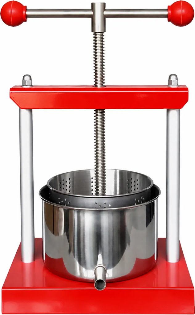Presă manuală pentru fructe, din inox, 6 l, 6 l