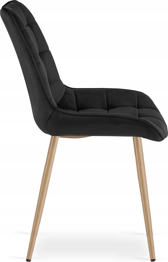 Scaun de catifea neagra BERA