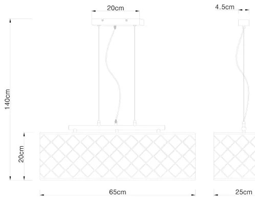Globo 15229H2 - Lustră pe cablu CLARKE 3xE27/60W/230V