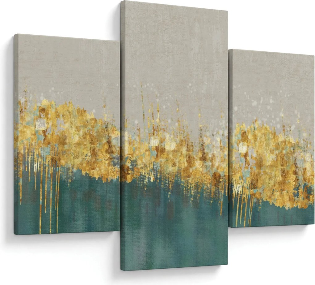 Tablou - Textura cu decor auriu (90x60 cm)