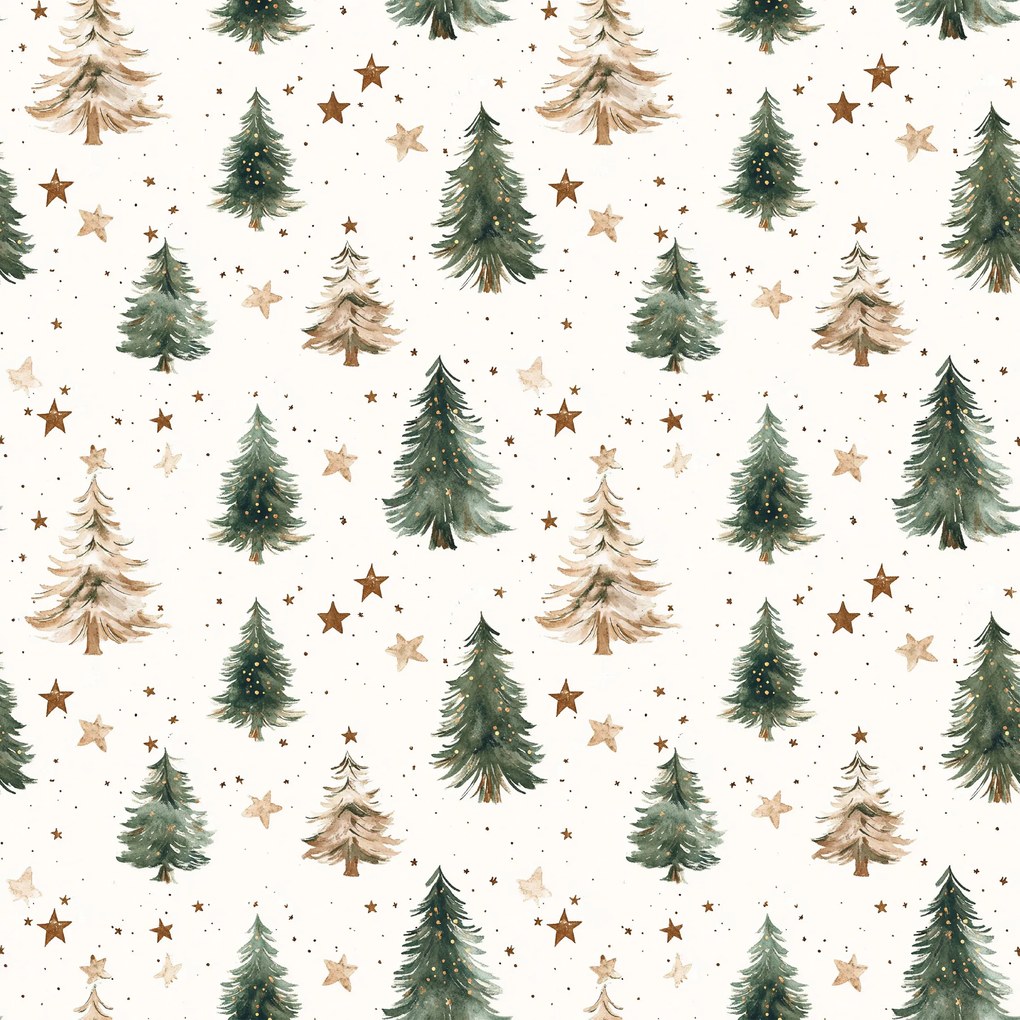Lenjerie de pat din bumbac CHRISTMAS FOREST colorat Dimensiune lenjerie de pat: 70 x 90 cm | 140 x 220 cm