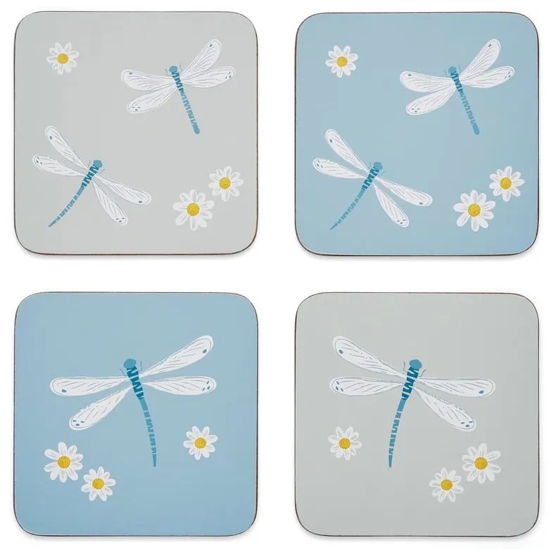Coasters albastru-deschis/gri-deschis 4 buc. din plută English Meadow – Cooksmart ®