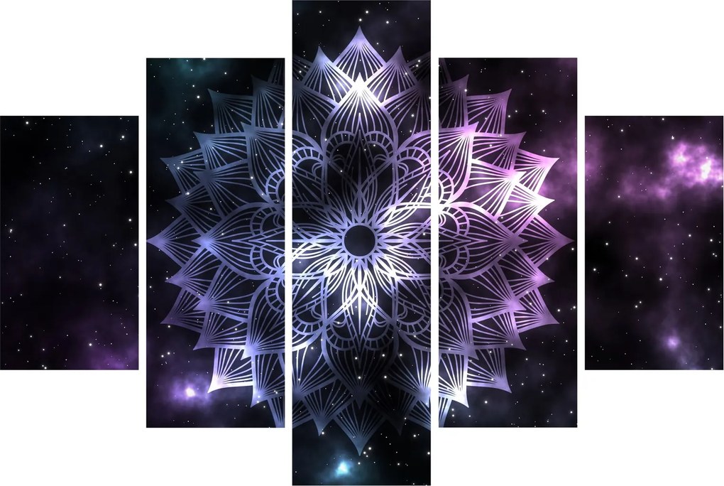 Tablou - Mandala Lotus în spațiu (150x105 cm)