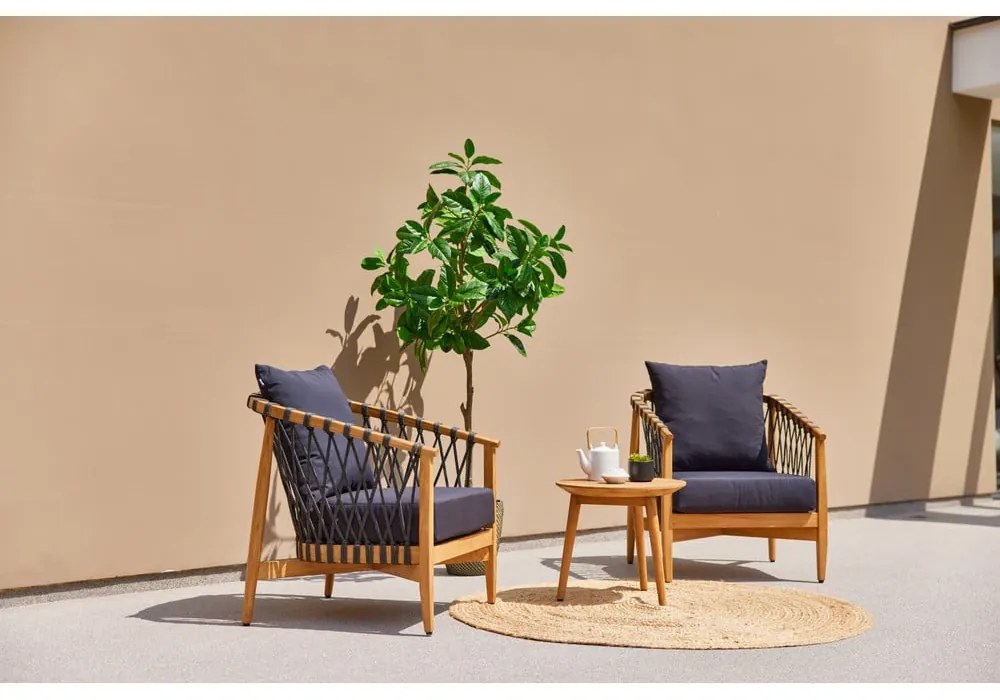 Fotoliu de grădină în culoare naturală din lemn masiv Bora Bora – Hartman