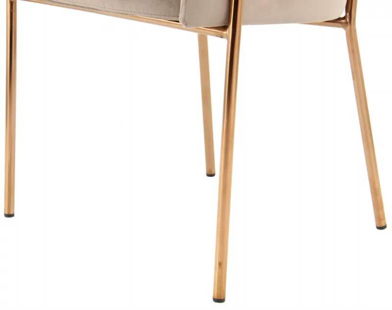 Scaun tapitat Corey taupe/auriu