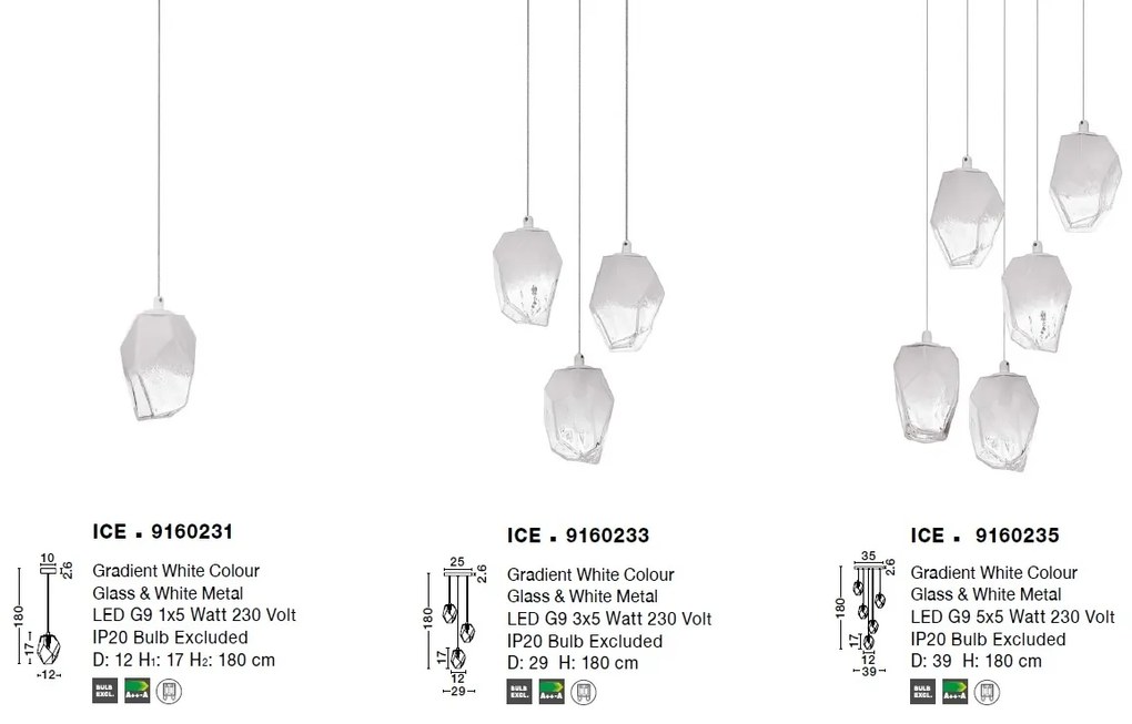 Pendul decorativ design modern ICE NVL-9160231
