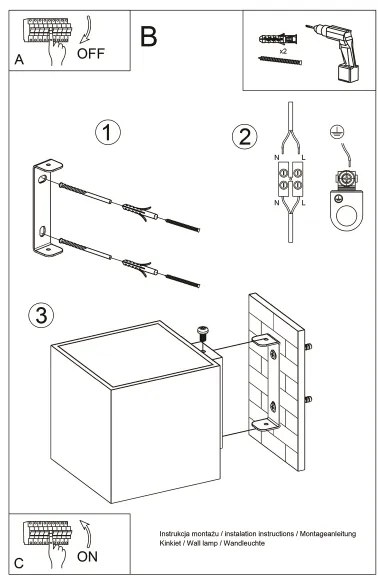 Aplică LED MURO 1xG9/4W/230V negru Brilagi