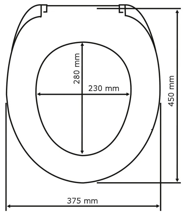 Capac WC cu închidere lentă Wenko Premium Ottana, 45,2 x 37,6 cm alb