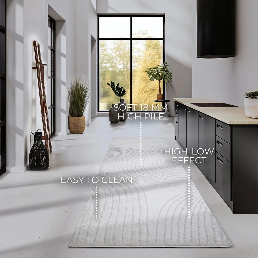 Covor tip traversă crem 80x240 cm Pigment Cream White – Elle Decoration