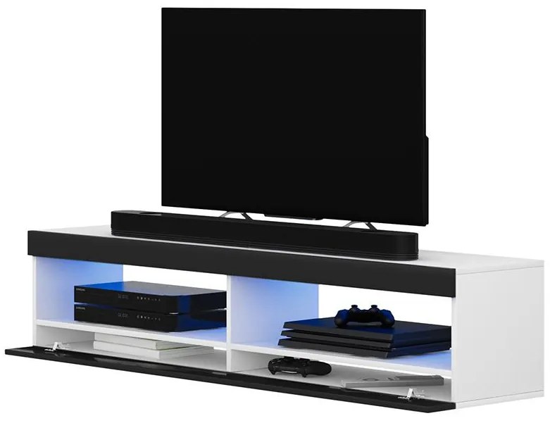 Masă TV Violett 100 (cu iluminat) (alb + negru). 1098637
