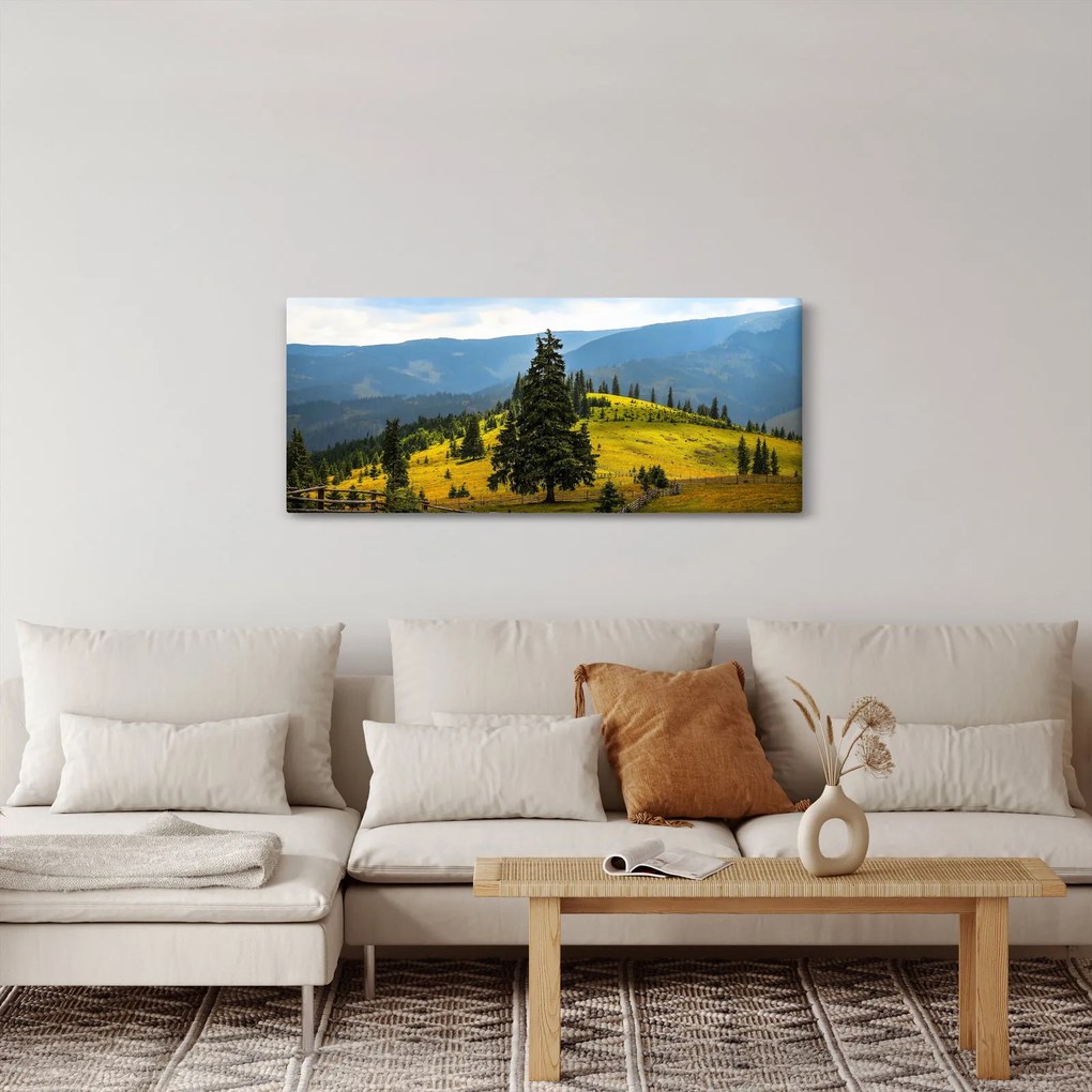 Tablou - Lunca de munte (120x50 cm)