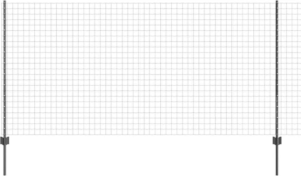 vidaXL Gard cu Stâlp Gri 1,2 x 10 m Oțel și PVC