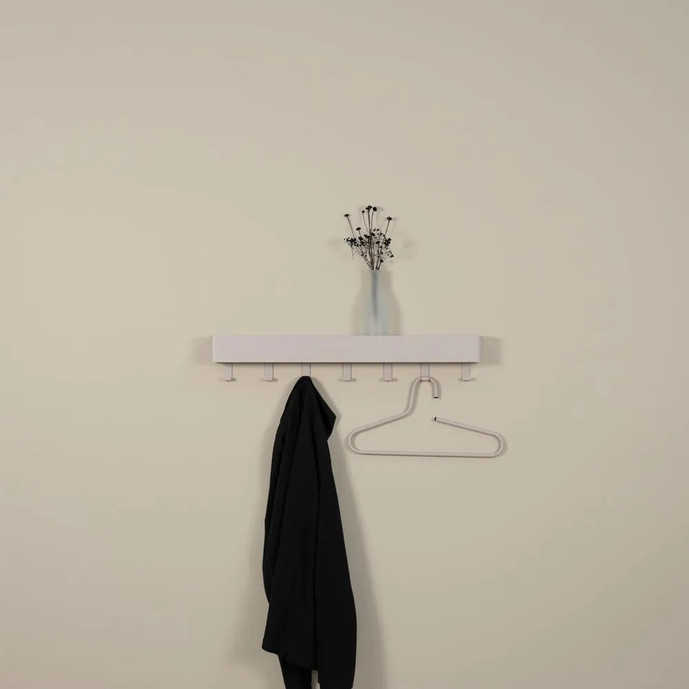 Cuier de perete taupe cu raft din metal 72 cm Dax Play – Spinder Design