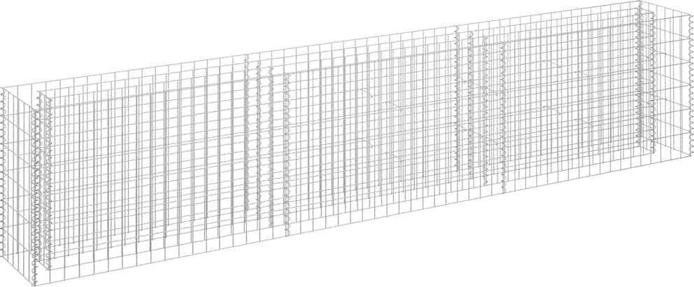 vidaXL Strat înălțat gabion, 270 x 30 x 60 cm, oțel galvanizat