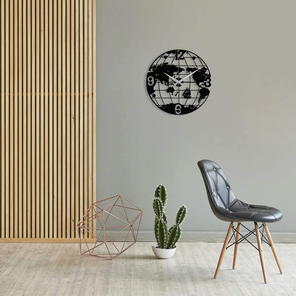 Ceas de perete World S018 Black, 48 x 48 cm