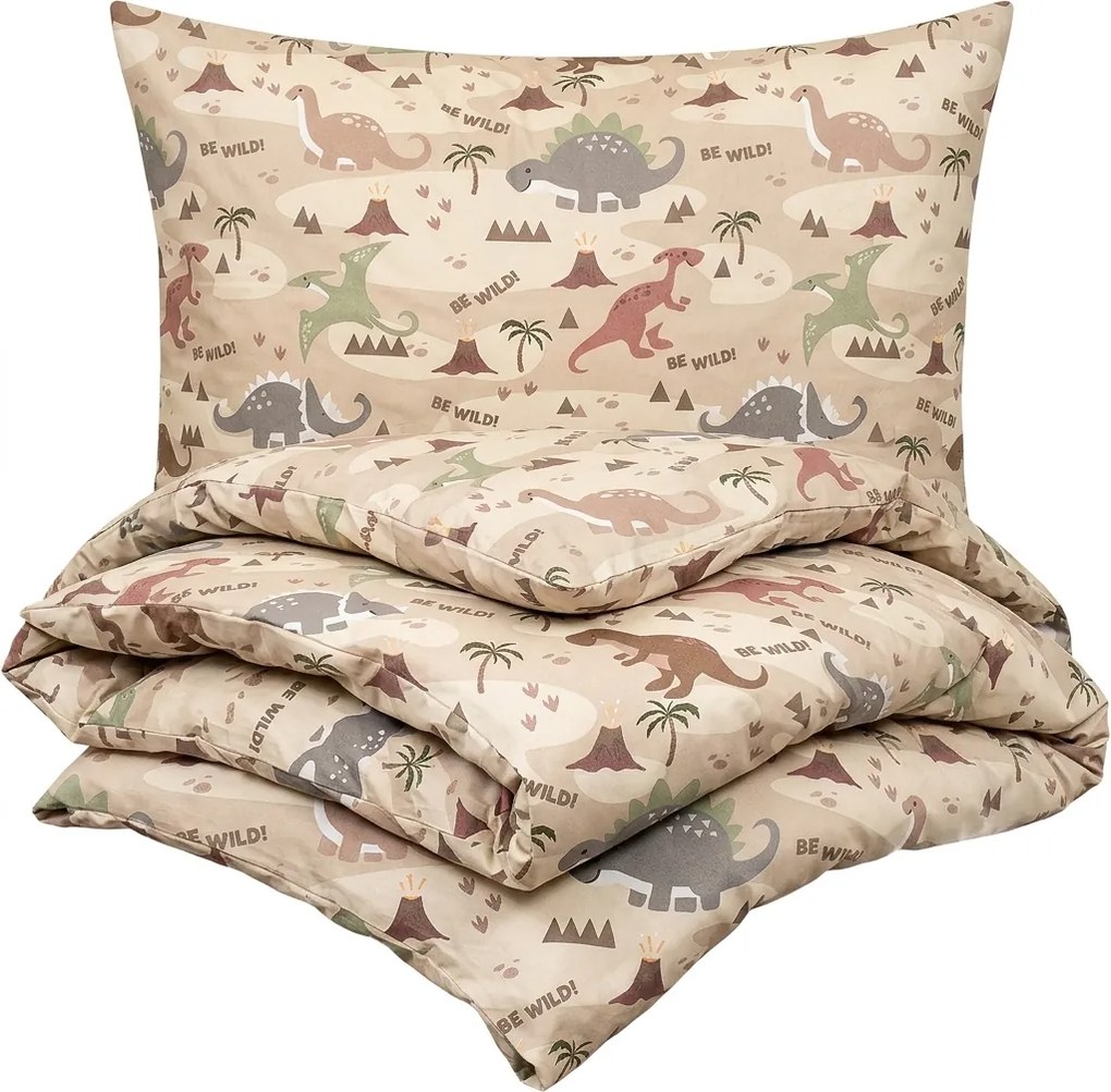 Lenjerie de pat din bumbac pentru copii 4Home Dinoworld, 140 x 200 cm, 70 x 90 cm, 140 x 200 cm, 70 x 90 cm