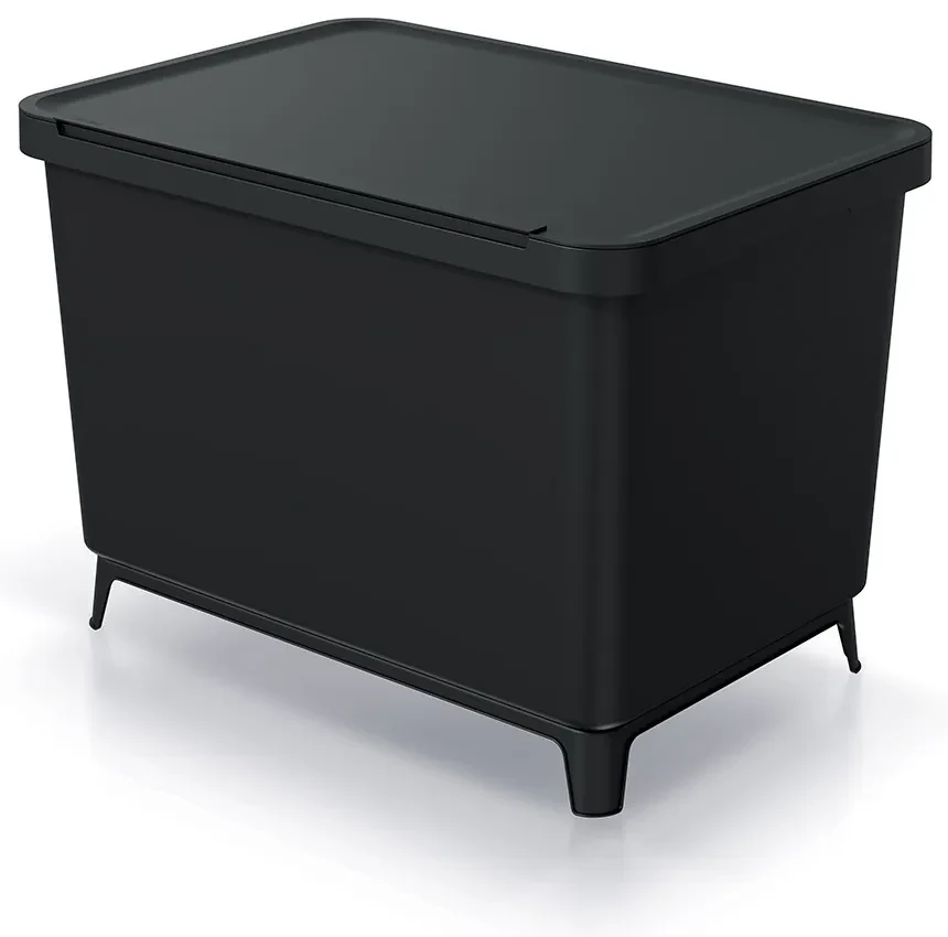 Coș de gunoi, 2 x 23 l, negru