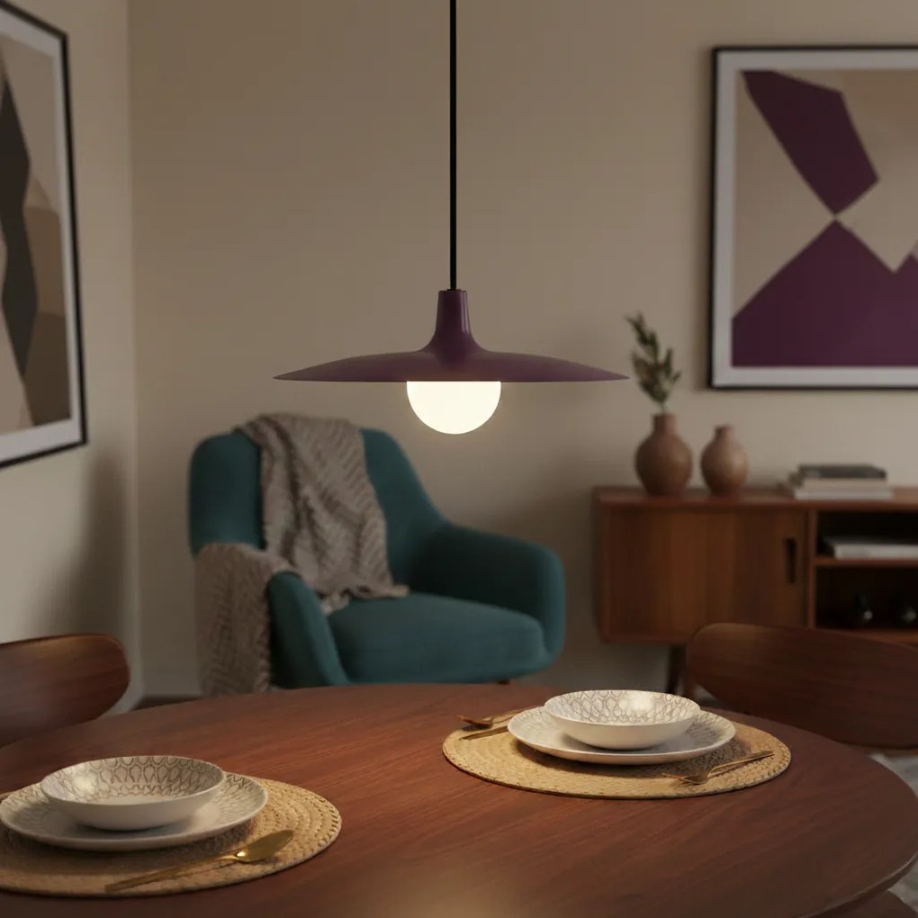 Lampă suspendată retro mov pentru sistem de șină monofazat - Slimline Panzi