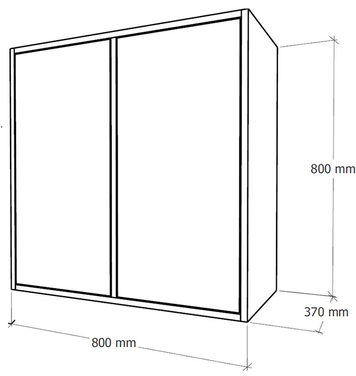 Boxie 2 uși dulap de perete 80x80x37 cm verde