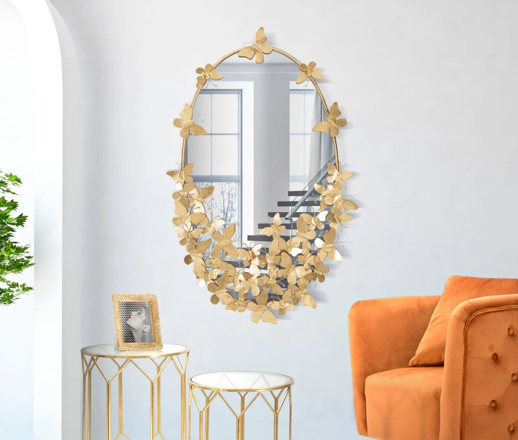 Oglinda OVAL BUTTERFLY CM 59X3X89,5 (oglinda CM 46X78), Mauro Ferretti