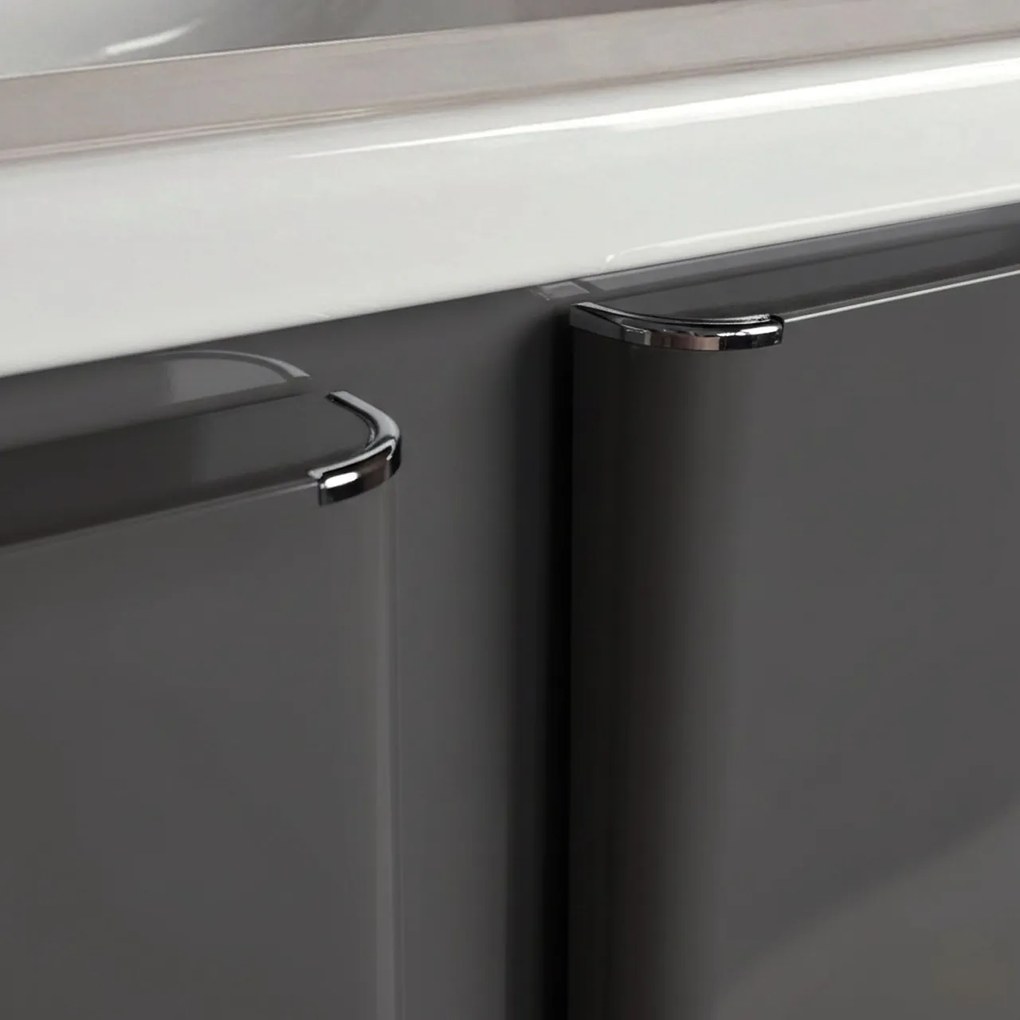 Set mobilier de baie cu lavoar Tula 60cm Grey