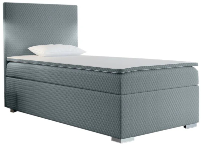 Expedo Pat tapitat boxspring RENATA + topper, 100x200, sawana pik honey 72, dreapta