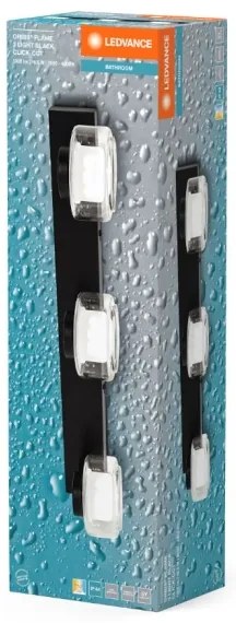 Aplică LED pentru baie Ledvance ORBIS FLAME 3xLED/5,5W/230V IP44 negru