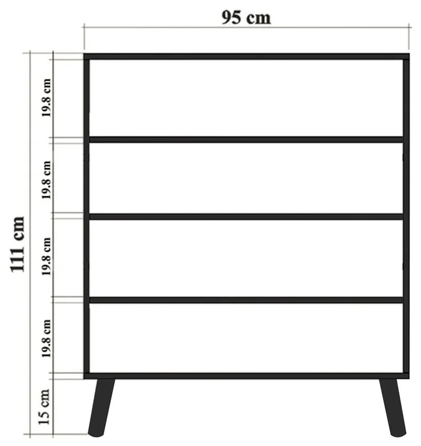 Dulap alb 95x111 cm Multilux – Kalune Design