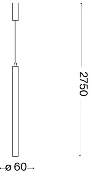 Lustră LED pe cablu Ideal Lux ULTRATHIN LED/11,5W/230V CRI 90 alamă