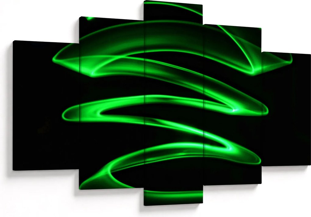 Tablou - valuri neon (150x105 cm)