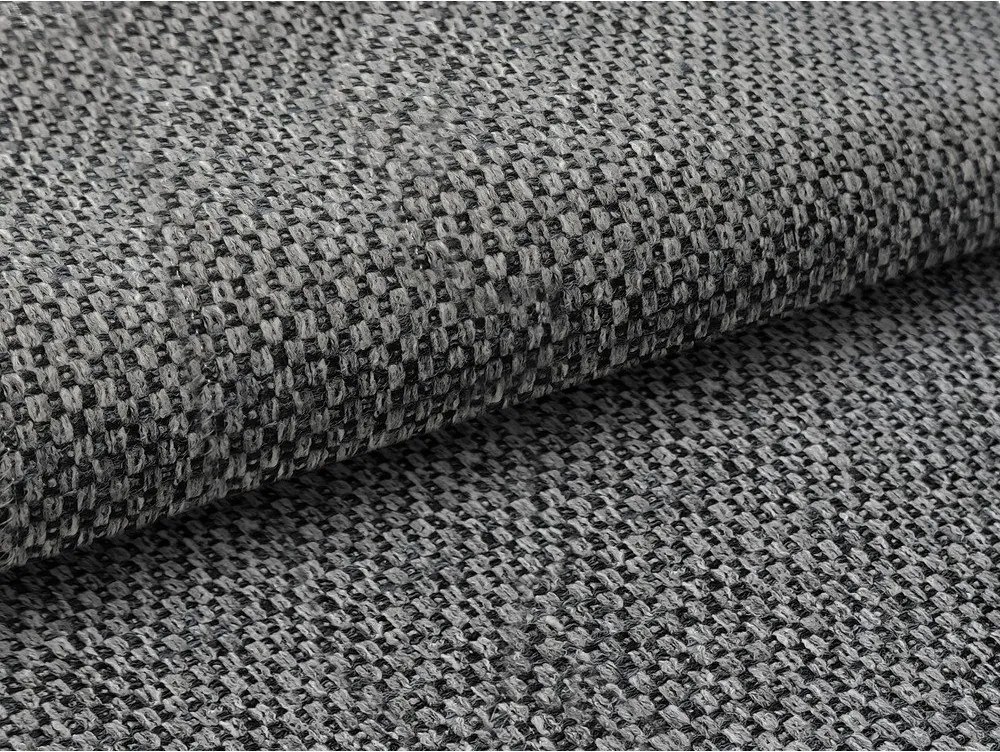 Pat matrimonial gri închis tapițat cu spațiu de depozitare cu somieră 140x200 cm Mano – Makamii