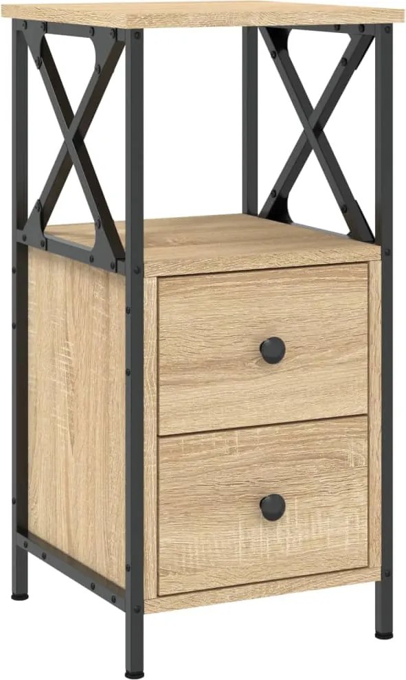 vidaXL Noptieră, stejar sonoma, 34x35,5x70 cm, lemn compozit