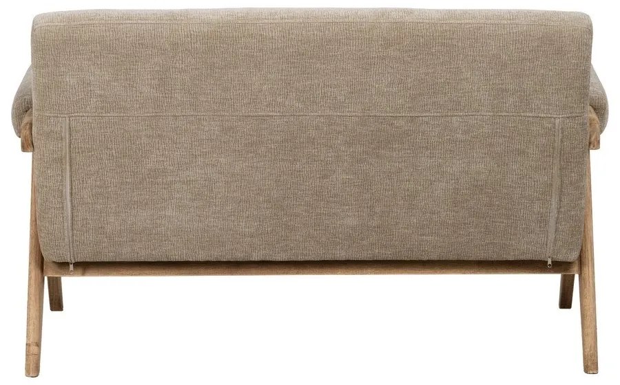 Canapea bej cu tapițerie din chenille 134 cm Rest – Ixia