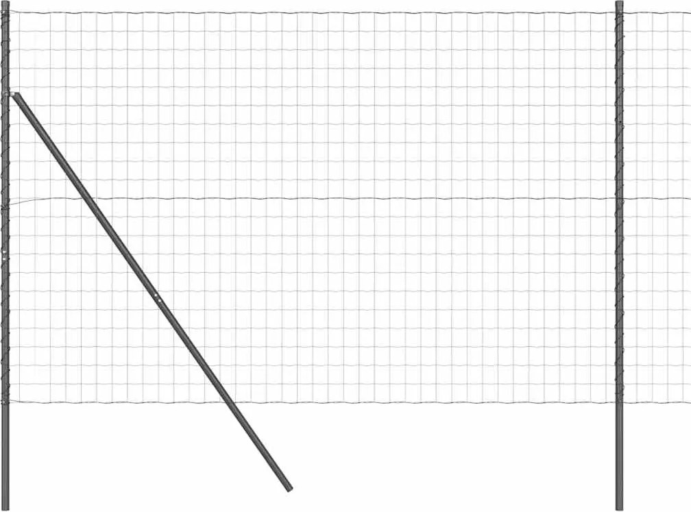 vidaXL Gard cu Stâlp Gri 1,6 x 10 m Oțel și PVC