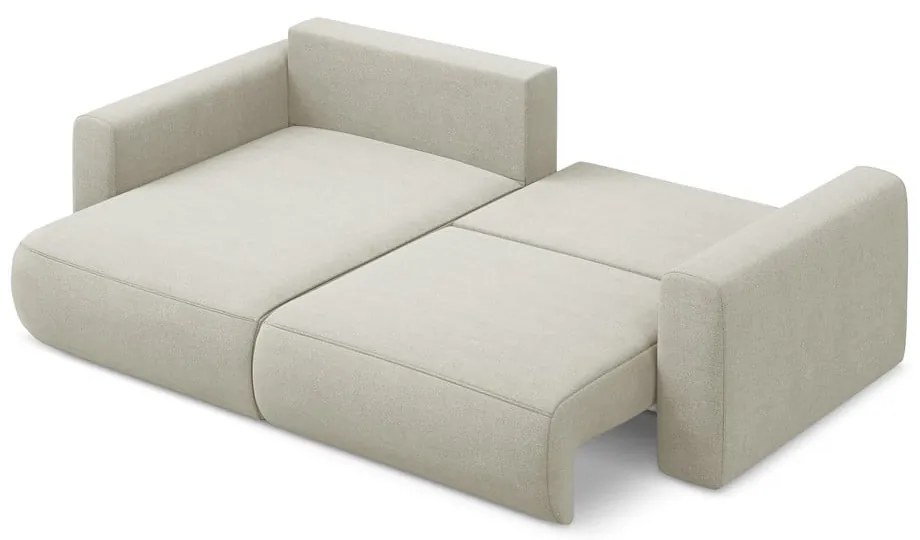 Colțar bej extensibil/cu spațiu de depozitare (cu colț pe partea stângă/cu șezlong) Kapua – Makamii