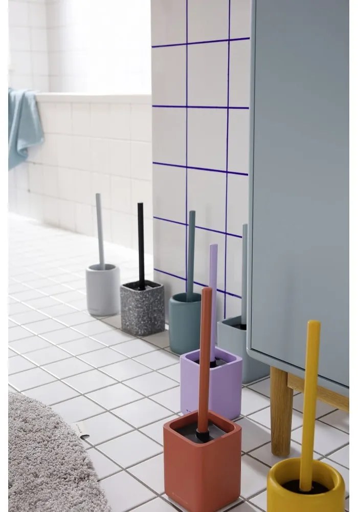 Perie de WC portocalie din polirășină Tom Tailor T-Rounded – Wenko