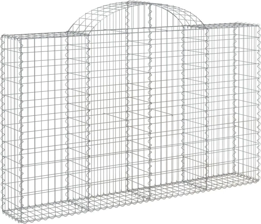 vidaXL Coș gabion arcuit 200x30x120/140 cm fier galvanizat