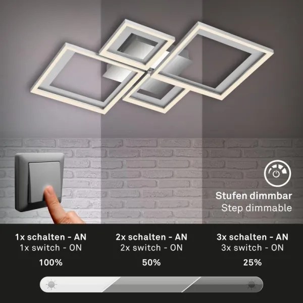 Plafonieră LED dimabilă FRAME LED/38W/230V Briloner 3727-019